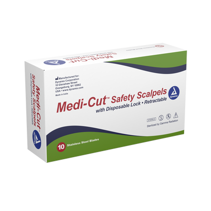 Dynarex - Medicut Sterile Safety Scalpels, 10/box