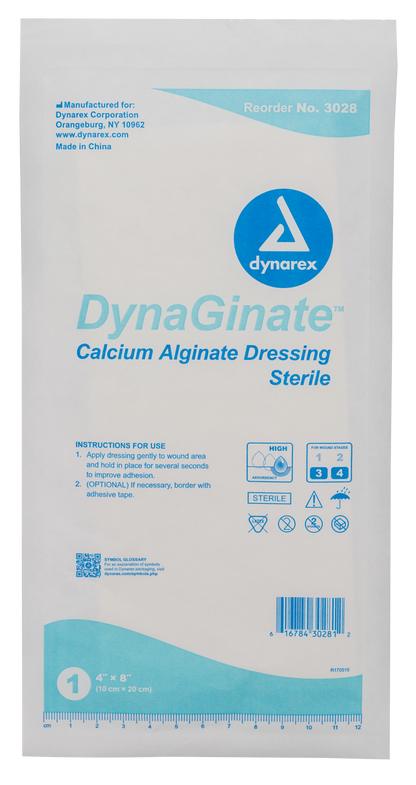 DynaGinate Calcium Alginate Dressing - 4"x8"