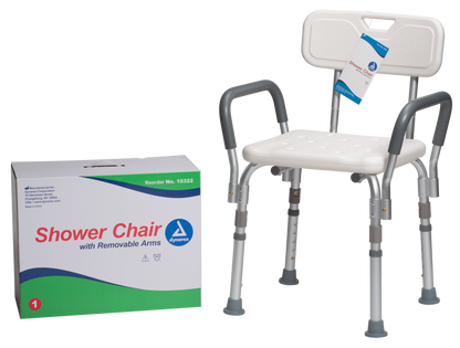 Dynarex - Shower Chair with Removable Back and Arms