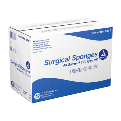 Dynarex - Surgical Gauze Sponge Sterile 2's 2"x 2"  8 Ply