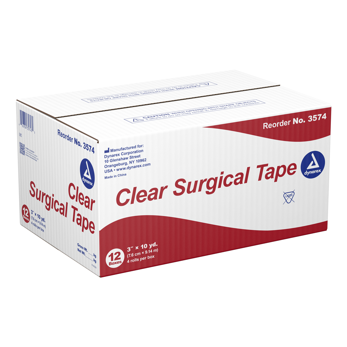 Dynarex - Surgical Tape Transparent 3" x 10 yds