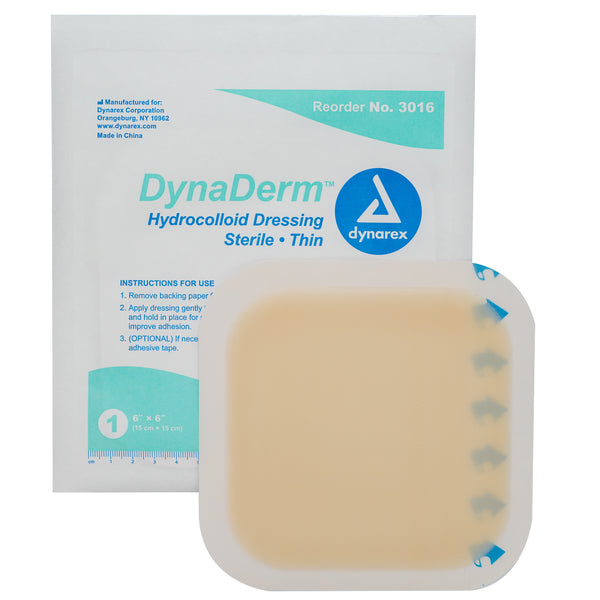 DynaDerm Hydrocolloid Dressing - Thin - 6x6 – GoBioMed