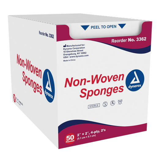 Dynarex - Non-Woven Sponge Sterile 2's 2"x 2" 4 Ply