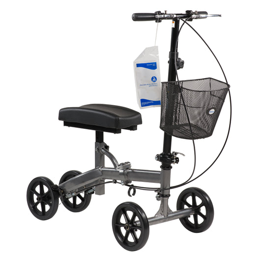 Dynarex - Steerable Knee Walker with Basket - Compact