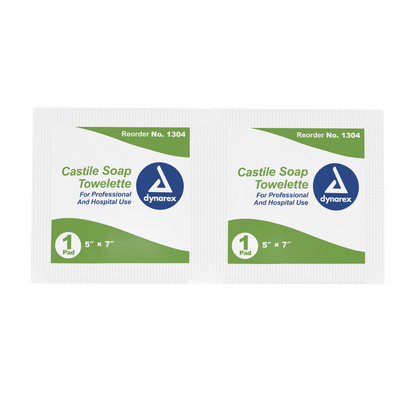 Dynarex - Castile Soap Towelettes, 5" x 7"