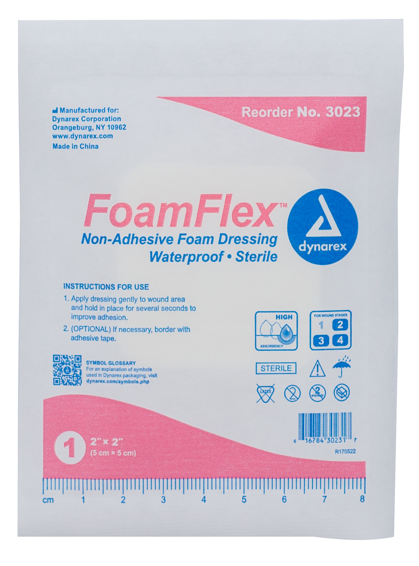 FoamFlex Non-Adhesive Waterproof Foam Dressing