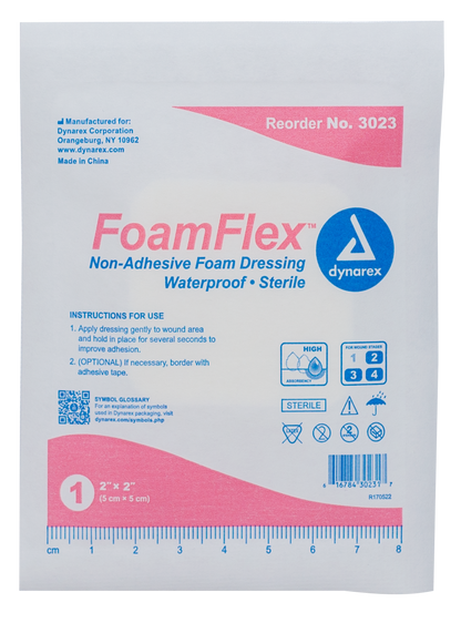 FoamFlex Non-Adhesive Waterproof Foam Dressing