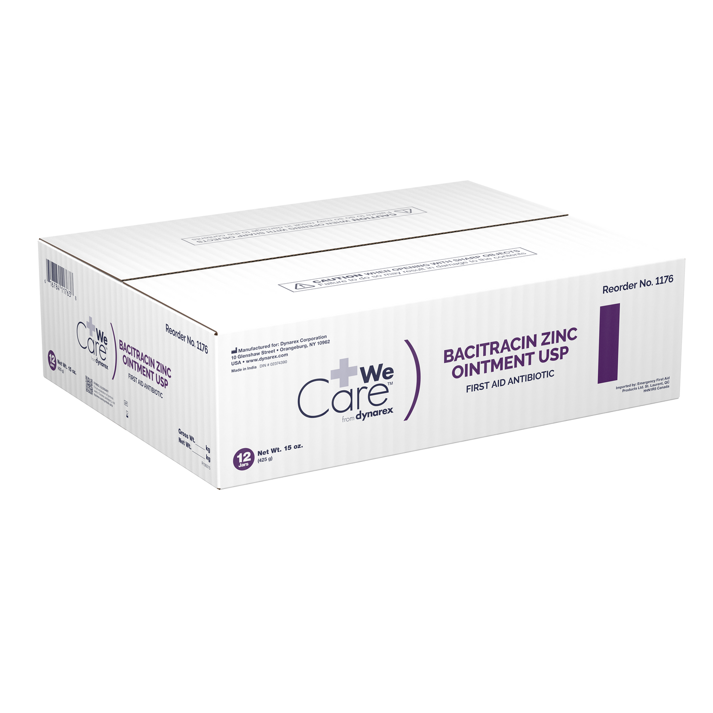 Dynarex -Bacitracin Zinc Ointment 15 oz. Jar