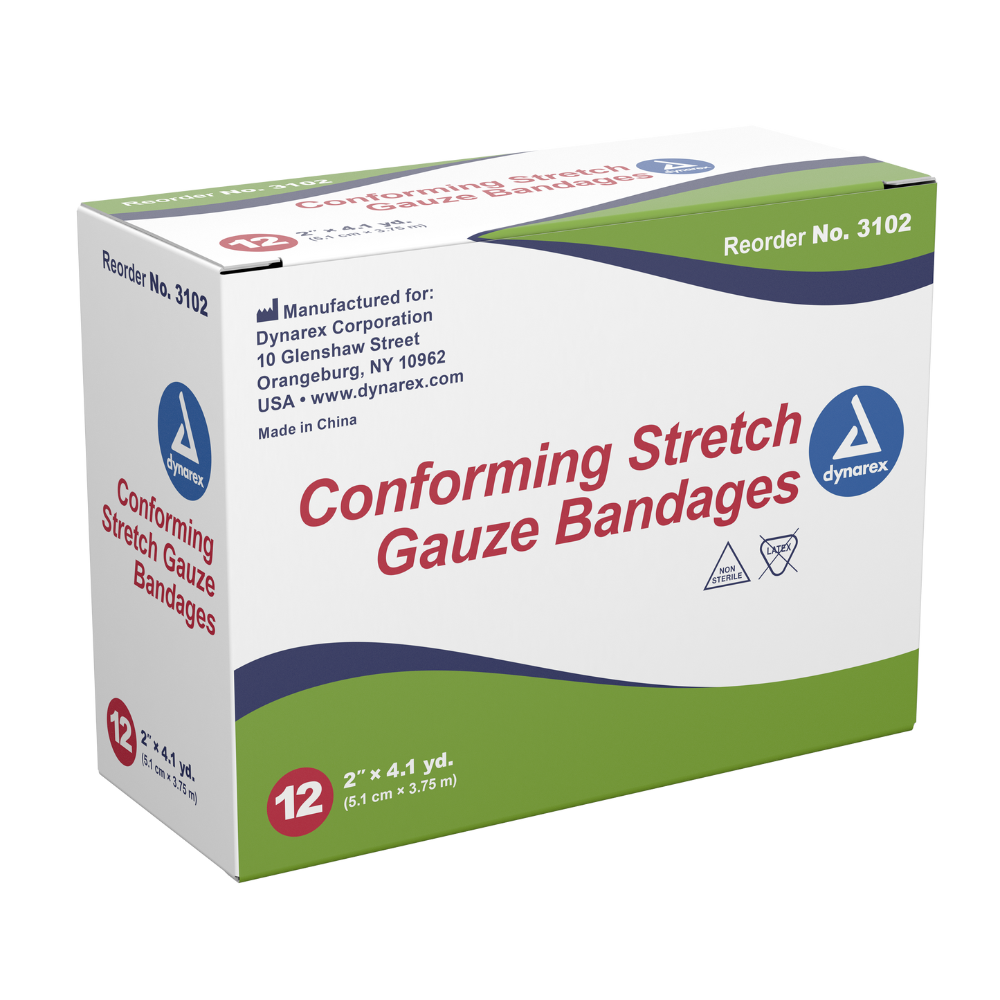 Dynarex - Stretch Gauze Bandage Roll - 2", Non-sterile