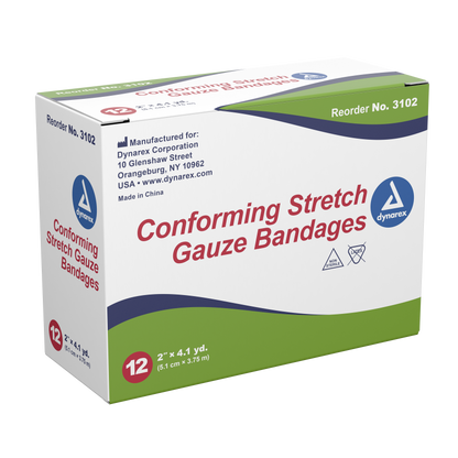 Dynarex - Stretch Gauze Bandage Roll - 2", Non-sterile
