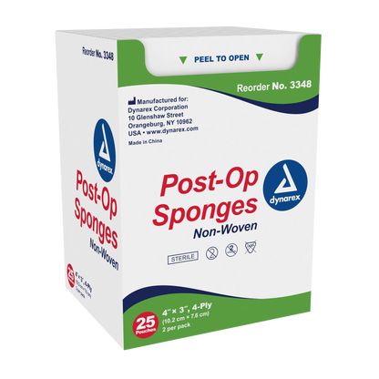 Dynarex - Post-Op Sponge 4 Ply Sterile 2's