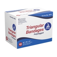 Dynarex - Triangular Bandages, 36" x 36" x 51", 12/box