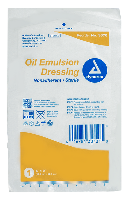 Dynarex - Oil Emulsion Dressing - 5"x9"
