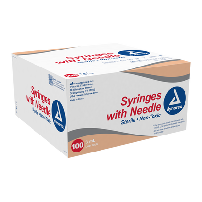 Dynarex - Syringes With Needle - 3cc