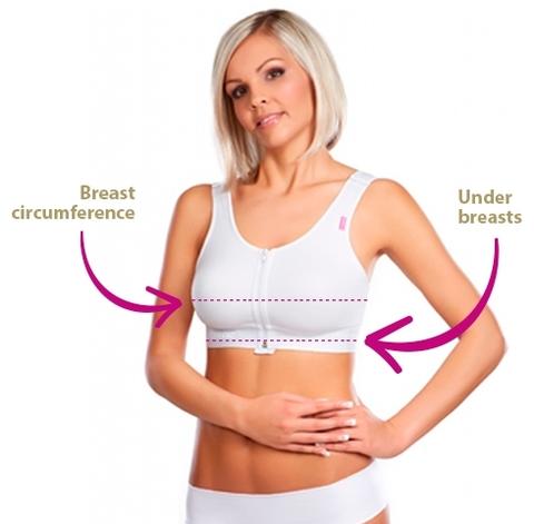 Post surgery compression bra with sewn binder PS ideal