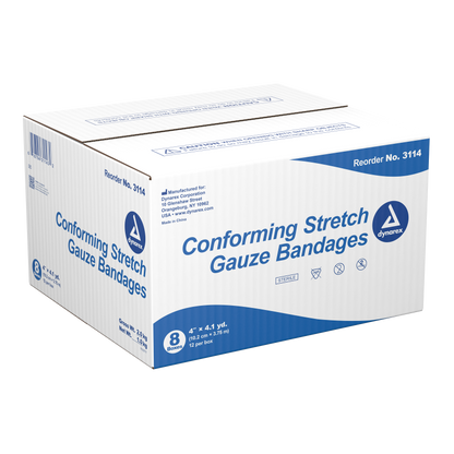 Dynarex - Stretch Gauze Bandage Roll - 4", Sterile