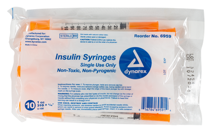 Dynarex - Insulin Syringe N/S - 1cc