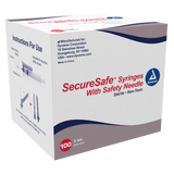 SecureSafe Syringe with Safety Needle - 3cc - 20G 1 1/2" needle