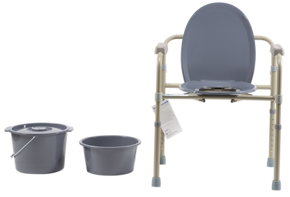 Dynarex - Elongated Folding Bedside Commode