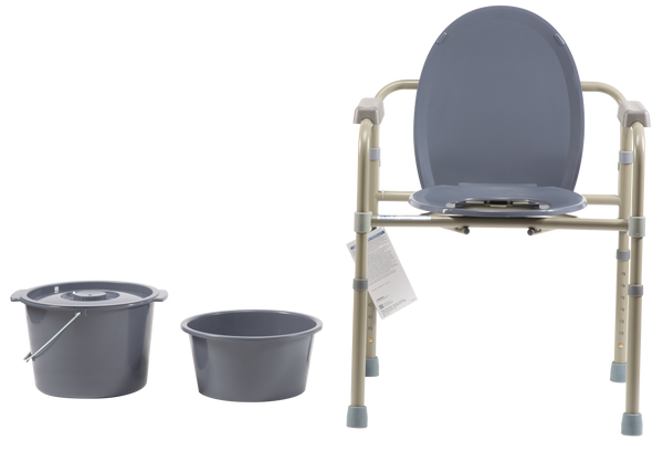 Dynarex Elongated Folding Bedside Commode GoBioMed