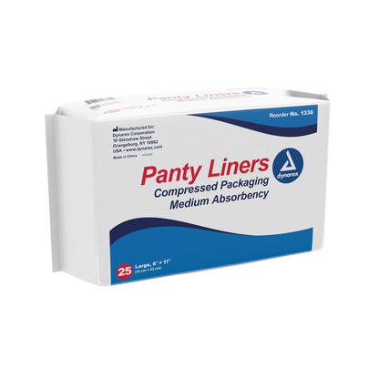 Dynarex - Panty Liners w/ Adhesive Tab 6" x 17" (18 g)