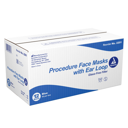 Dynarex - Procedure Face Mask - with Ear Loop Blue