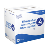 Dynarex - Disposable Blue Non-Woven Blanket 44"x84", Case of 30
