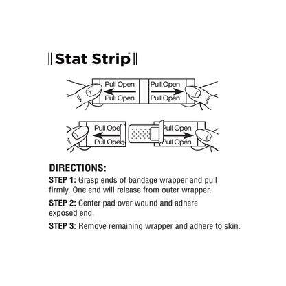 Fabric Adhesive Strips, Sterile, Lightweight, 3/4" x 3", Bulk Trays