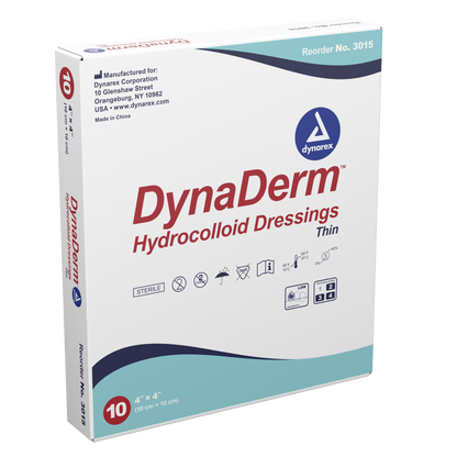 DynaDerm Hydrocolloid Dressing - Thin - 4"x4"