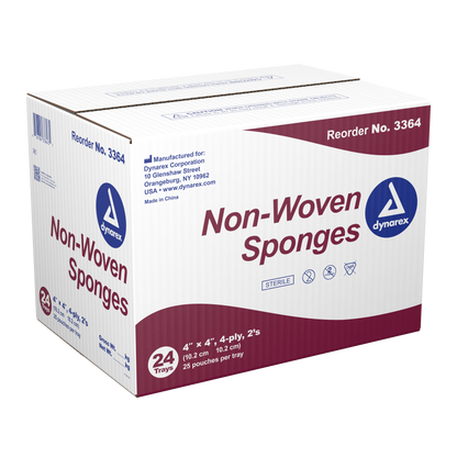 Dynarex - Non-Woven Sponge Sterile 2's 4"x 4" 4 Ply