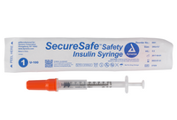 SecureSafe Safety Insulin Syringe - 29G, 1/2" needle