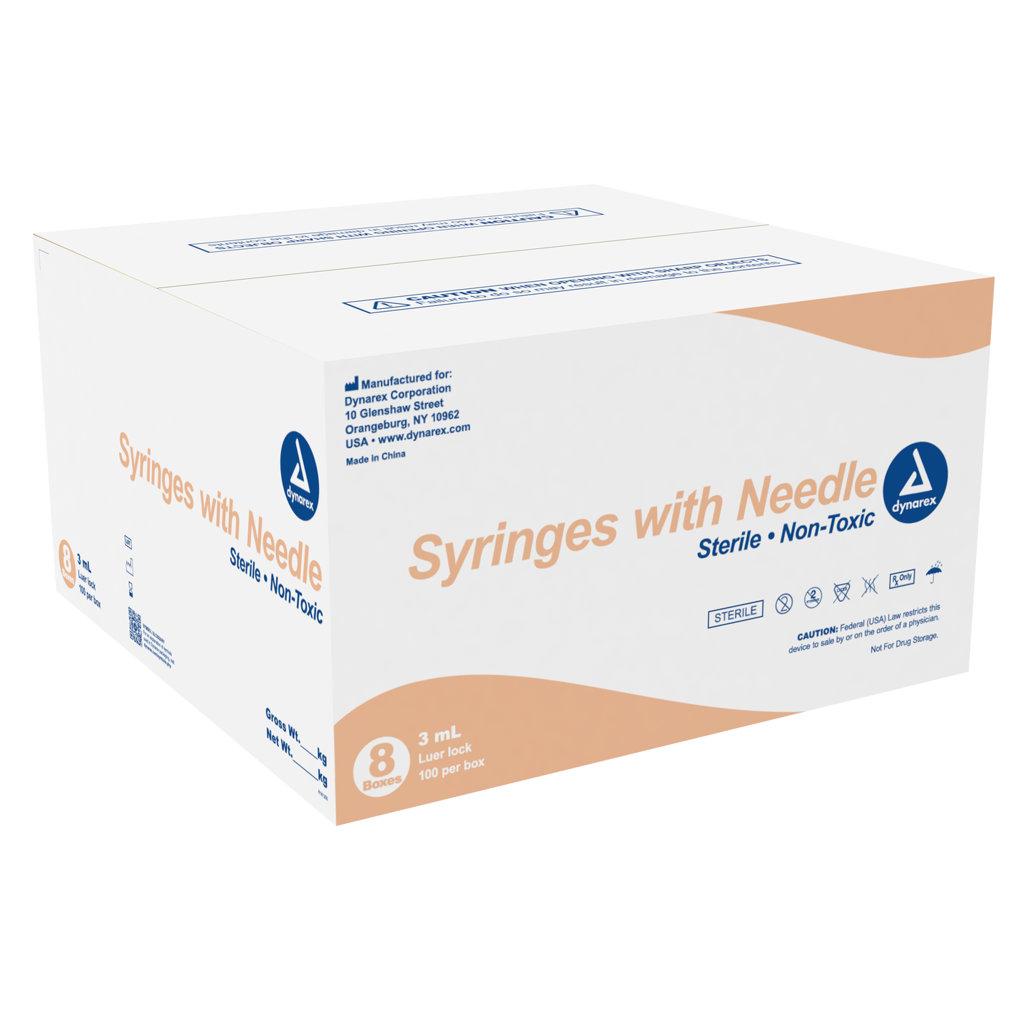 Dynarex - Syringes With Needle - 3cc