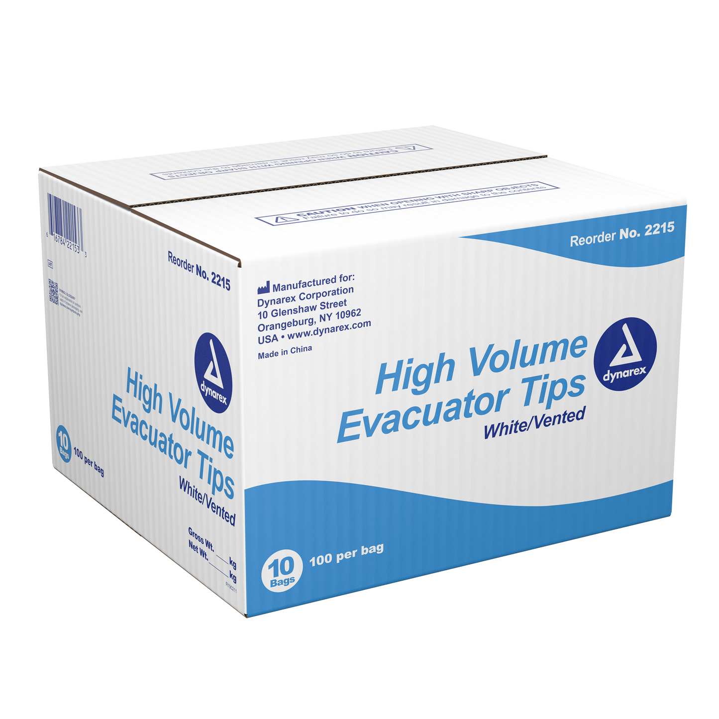 Dynarex - High Volume Evacuator Tip White