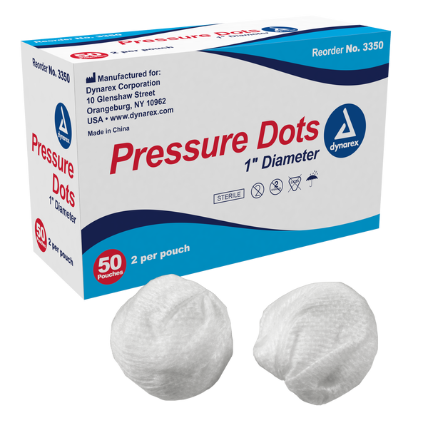 Dynarex - Pressure Dots 2 1/2cm, 1" Diameter