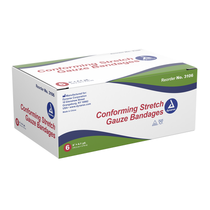 Dynarex - Stretch Gauze Bandage Roll - 6", Non-sterile