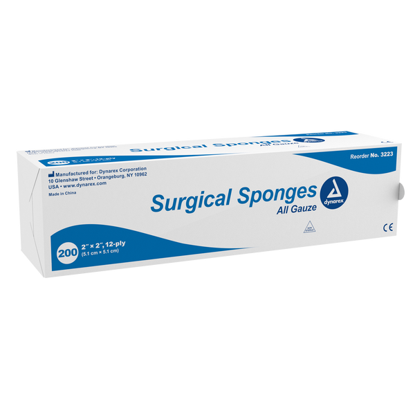 Dynarex - Surgical Gauze Sponge 2"x 2" 12 Ply