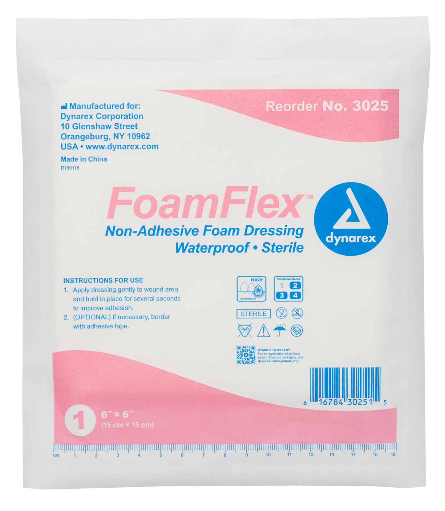 FoamFlex Non-Adhesive Waterproof Foam Dressing