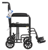 DynaRide Transport Wheelchair 17" Fixed Full Arm with FR