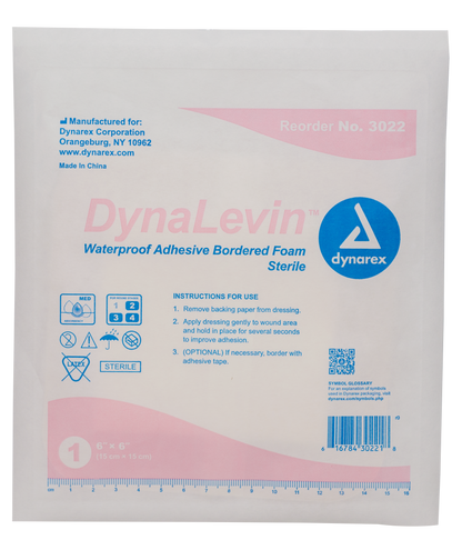 DynaLevin Waterproof Adhesive Bordered Foam Dressing