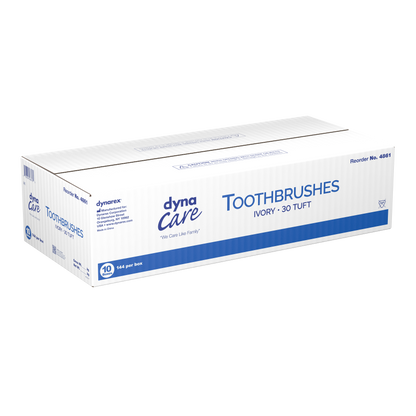 Dynarex - Toothbrushes, Adult 30 Tuft Ivory