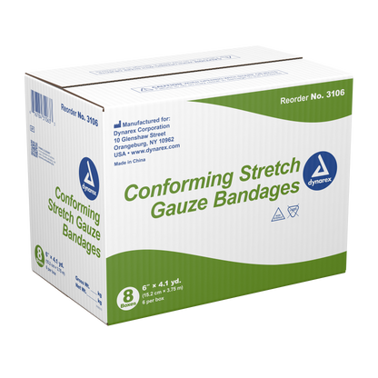Dynarex - Stretch Gauze Bandage Roll - 6", Non-sterile
