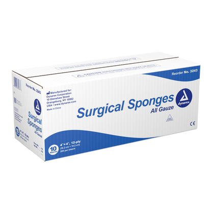 Dynarex - Surgical Gauze Sponge 4"x 4" 12 Ply