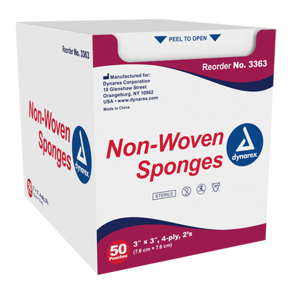 Dynarex - Non-Woven Sponge Sterile 2's 3"x 3" 4 Ply