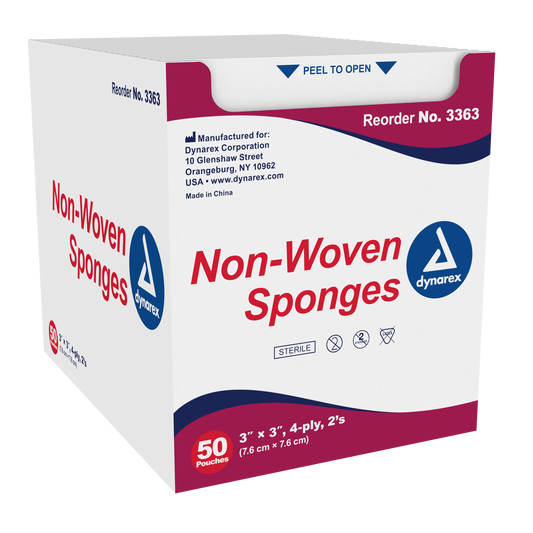 Dynarex - Non-Woven Sponge Sterile 2's 3"x 3" 4 Ply