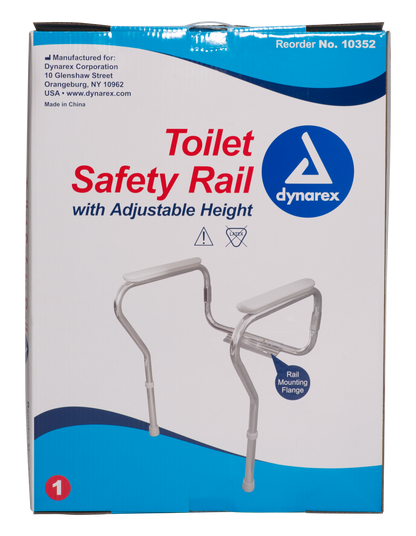 Dynarex - Toilet Safety Rail, Adjustable Height
