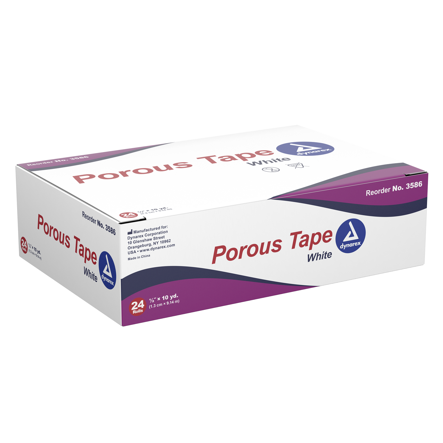 Dynarex - Porous Tape 1/2" x 10 yds