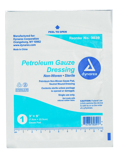 Dynarex - Petroleum Gauze Dressing - 3"x9"
