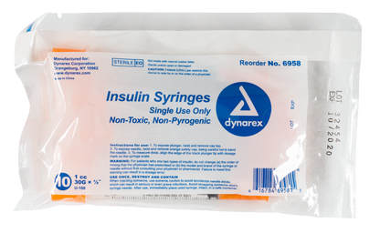 Dynarex - Insulin Syringe N/S - 1cc