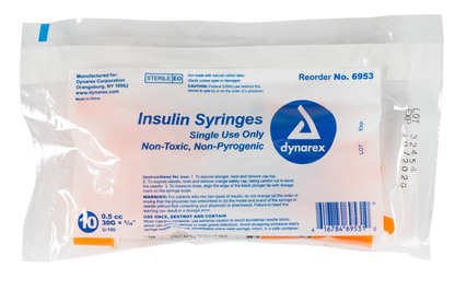 Dynarex - Insulin Syringe N/S - .5cc