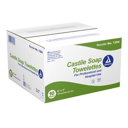 Dynarex - Castile Soap Towelettes, 5" x 7"